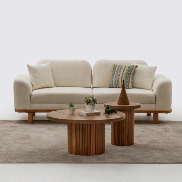 İNCİ ÜÇLÜ KOLTUK KREM